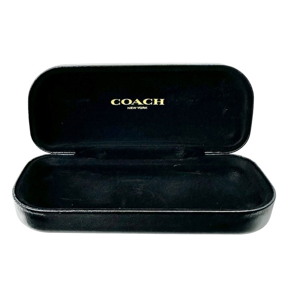 COACH Black Hard Shell Sunglasses Case with NEW Microfiber Lens Cloth - Picture 2 of 11